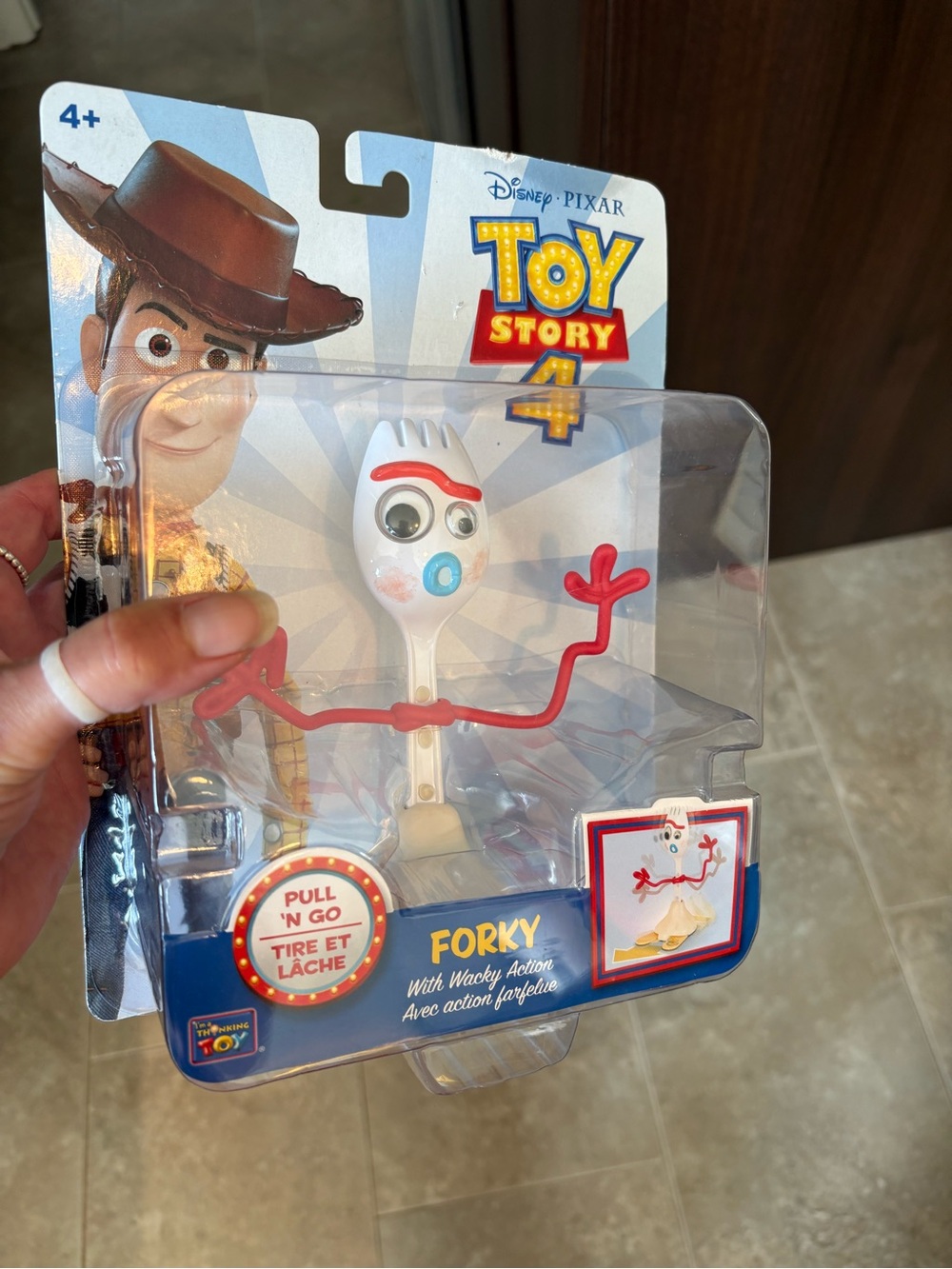 Toy Story 4 Rare and collectable Forky with Wacky Action Pull N'Go -New in BOX!